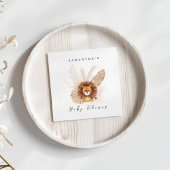 Pampas Lion Babydusche Einladung Begrüßungszeichen Serviette