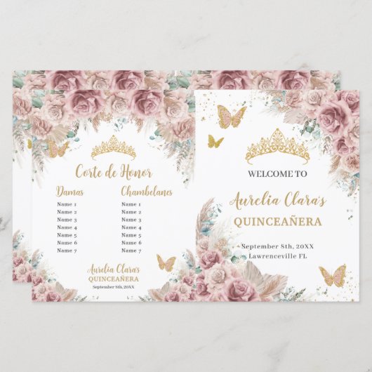 Pampas Padrinos-Programm für blaue Flora (Vorne/Hinten)