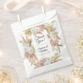 Pampas Palm Foliage Weiße Blüte Rustikale Boho Geschenktütchen (Ausgeschnitten)