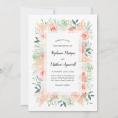 Pampas Pink Floral Watercolor Hochzeit Einladung (Vorderseite)