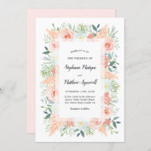 Pampas Pink Floral Watercolor Hochzeit