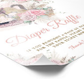 Pampas Pink Rocking Horse Diaper Raffel Fotodruck (Ecke)