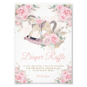 Pampas Pink Rocking Horse Diaper Raffel Fotodruck (Vorne)