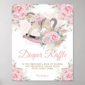 Pampas Pink Rocking Horse Diaper Raffel Poster (Vorne)