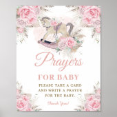Pampas Pink Rocking Horse Gebet für Baby Poster (Vorne)