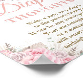 Pampas Pink Rocking Horse Windeln Gedanken Poster (Ecke)