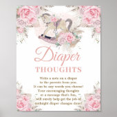 Pampas Pink Rocking Horse Windeln Gedanken Poster (Vorne)