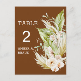 Pampas Poster mit individueller Wasserfarbe Postkarte