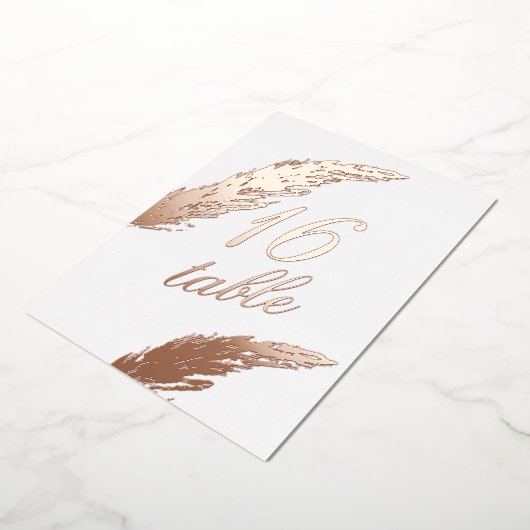 Pampas Pressed Foilage Foil Tischnummer (Gedreht)