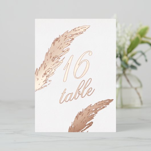 Pampas Pressed Foilage Foil Tischnummer (Stehend vorne)