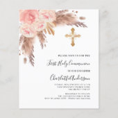 Pampas Rose Goldhaushalt erste Einladung (Vorderseite)