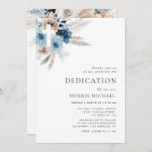 Pampas staubblauer Hingabe Einladung (Vorne/Hinten)