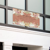 Pampas Terra Cotta Blush Pink Floral Beach Hochzei Banner (Äußeres Gebäude)