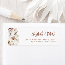 Pampas Terracotta-Adressetikett