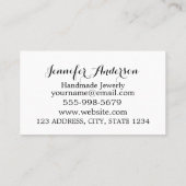 Pampas Terracotta Sand Abstrakt handgefertigte Sch Visitenkarte (Rückseite)