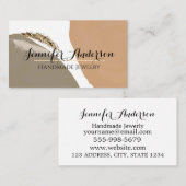 Pampas Terracotta Sand Abstrakt handgefertigte Sch Visitenkarte (Vorne/Hinten)