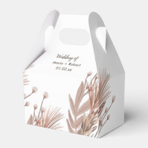 Pampas- und Baumwollpflanzen Botanische Hochzeit Geschenkschachtel