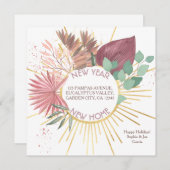 Pampas und Eukalyptus Wreath Holiday Moving Ankündigung (Vorne/Hinten)