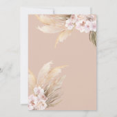 Pampas Wedding Einladung boho beige (Rückseite)