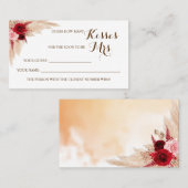 Pampas Wie viele Küsse für Mrs. Shower Spielkarte Platzkarte (Vorne/Hinten)