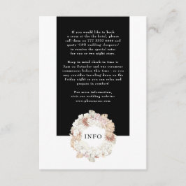 Pampas Wreath Modern White Elegante Monogram Simpl Begleitkarte