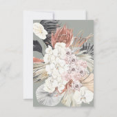 Pampas Wreath Moss Sage Green Monogram Elegant RSVP Karte (Rückseite)