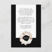 Pampas Wreath Onyx Black Premium Elegantes Monogra Begleitkarte (Vorderseite)