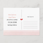 Pampasgras, Blätter aus Palmen Save the Date weich Postkarte (Rückseite)