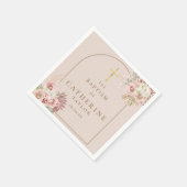 Pampasgras-Blumen-Taufe Serviette (Ecke)
