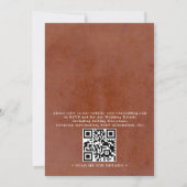 Pampasgras-Blumen-Terrakotta-QR-Code-Hochzeit Einladung (Rückseite)