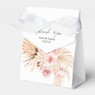 Pampasgras Boho Aquarellblütenhochzeit Geschenkschachtel