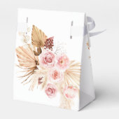 Pampasgras Boho Aquarellblütenhochzeit Geschenkschachtel (Rückseite)