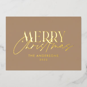 Pampasgras Eukalyptus stimmungsvoll moderner Terra Folien Feiertagskarte