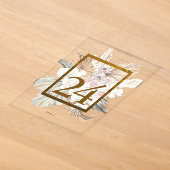 Pampasgras Gold Boho Acryl Tischnummer (Ablage )