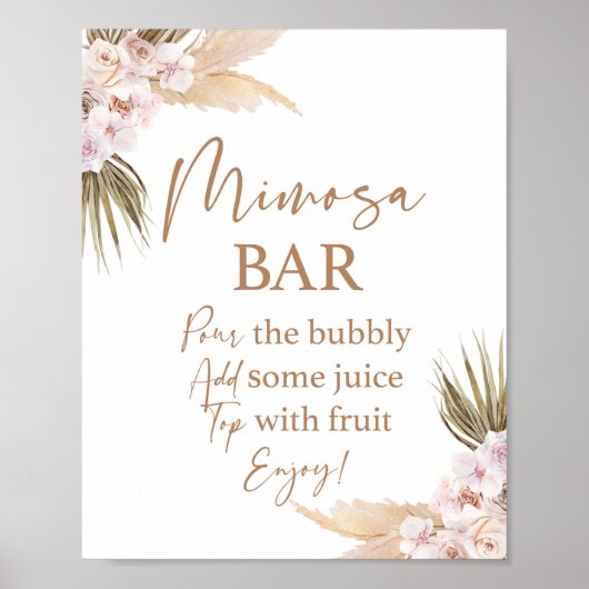Pampasgras Mimosa Bar Schild (Vorne)