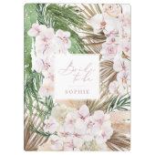 Pampasgras, orchide, tropische Blattbrauerei Klemmbrett (Rückseite)