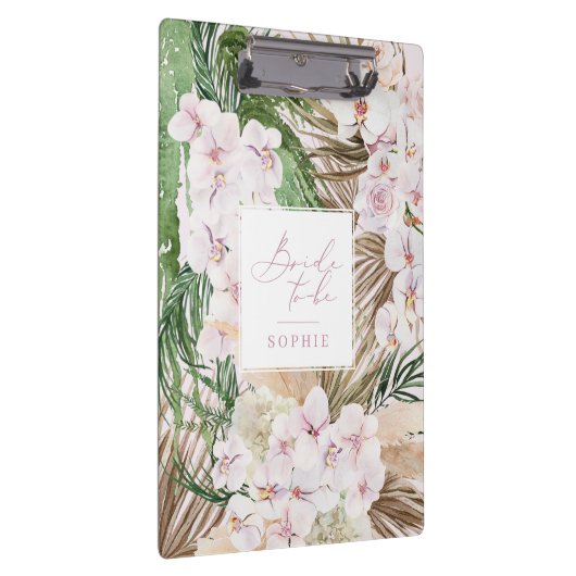 Pampasgras, orchide, tropische Blattbrauerei Klemmbrett (Rechts)