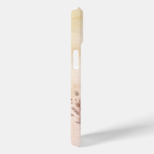 Pampasgras Rosa Flora Monogramm Case-Mate iPhone Hülle (Rückseite / Rechts)