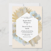 Pampasgras und Orchideen Einladung zur Hochzeit (Vorderseite)