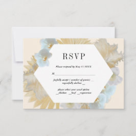 Pampasgras und Orchideen Hochzeit RSVP-Karte RSVP Karte