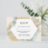 Pampasgras und Orchideen Hochzeit RSVP-Karte RSVP Karte (Stehend Vorderseite)