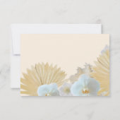 Pampasgras und Orchideen Hochzeit RSVP-Karte RSVP Karte (Rückseite)