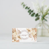 Pampasgras Wasserfarbe Boho-Logo Visitenkarte (Stehend Vorderseite)