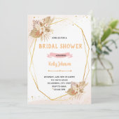 Pampass-Brautparty Einladung (Stehend Vorderseite)