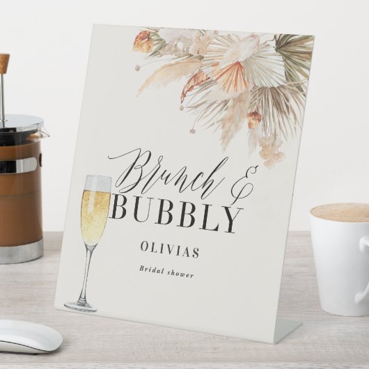 Pampelgras aus Brautparty Sockelschild (In Situ)