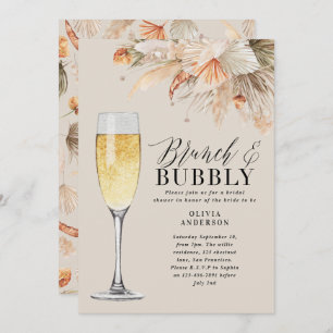 Pampelgras aus Brunch und Brautparty Einladung