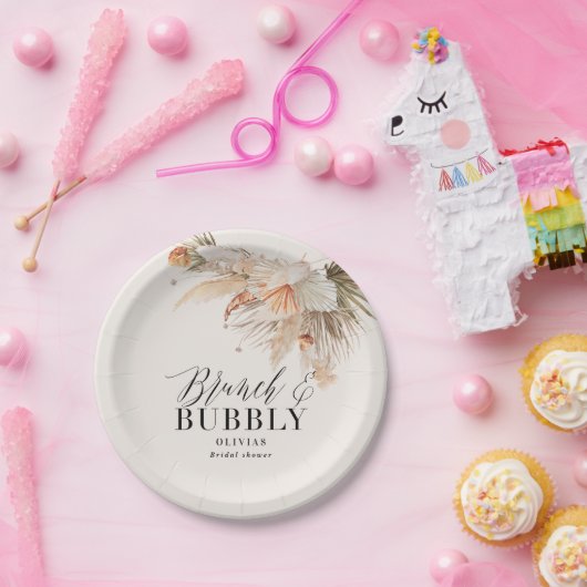 Pampelgras aus Brunch und Brautparty  Pappteller (Party)