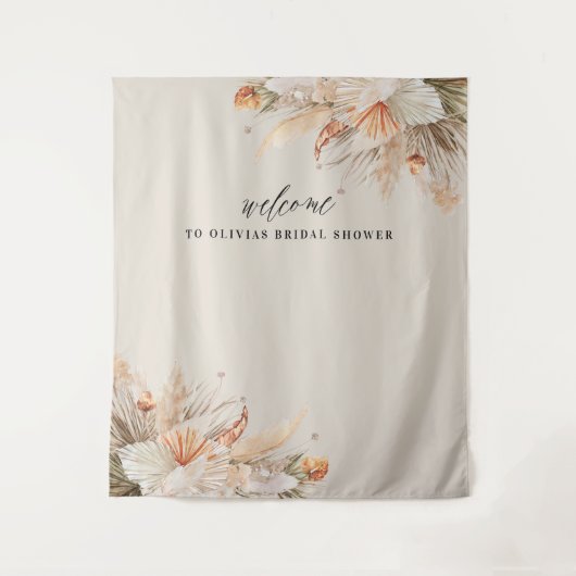 Pampelgras aus Brunch und Brautparty Wandteppich (Vorderseite)