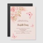 Pampelgras-Brautparty Magneteinladung (Vorne/Hinten)