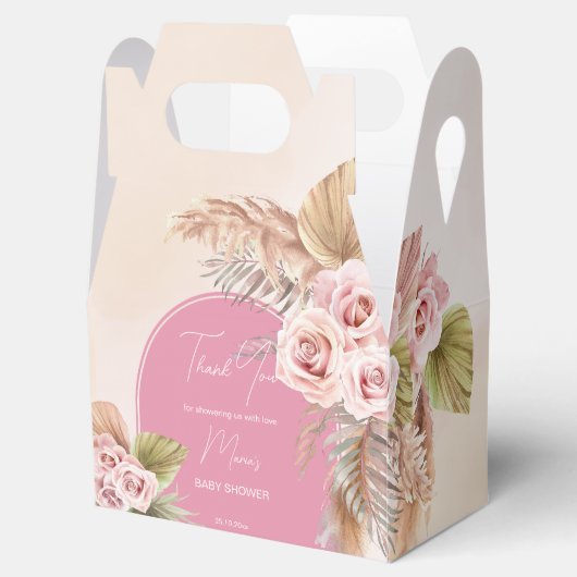 Pampelgras, rosa Bohrosa Kinderdusche Geschenkschachtel (Geöffnet)